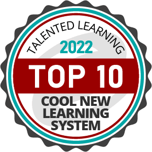 Talented Learning 2022 Top 10 Cool New Vendors Award Badge