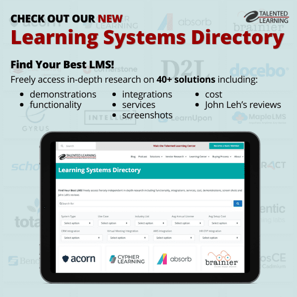 Check out our new learning systems directory