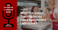 What training issues can specialized franchise learning systems solve?